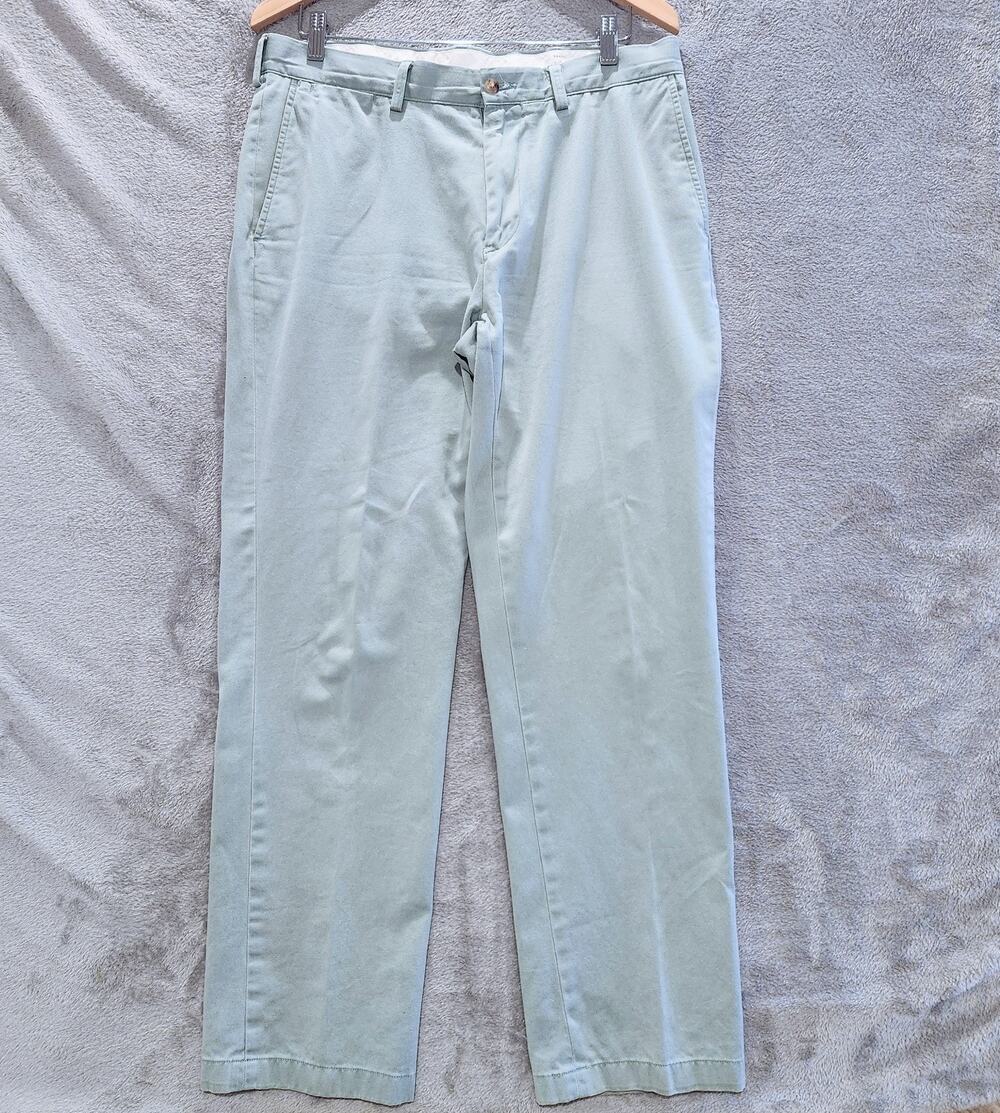 Polo Ralph Lauren Mens Sea Green Classic Fit Khaki Pants Size 34x32 Old Money